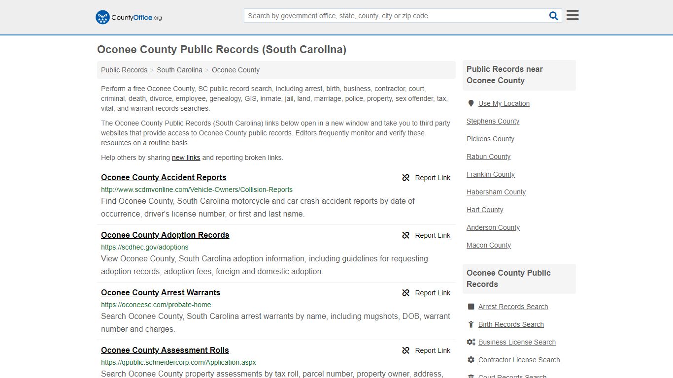 Public Records - Oconee County, SC (Business, Criminal ...